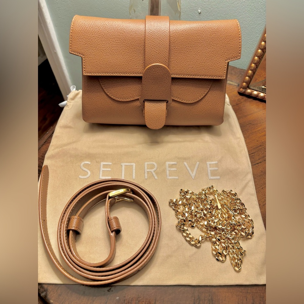 SENREVE ARIA CONVERTIBLE BELT BAG IN CHESTNUT